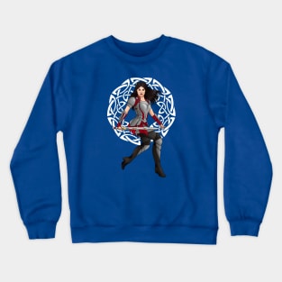 Lady Sif of Asgard - Celtic Background Crewneck Sweatshirt